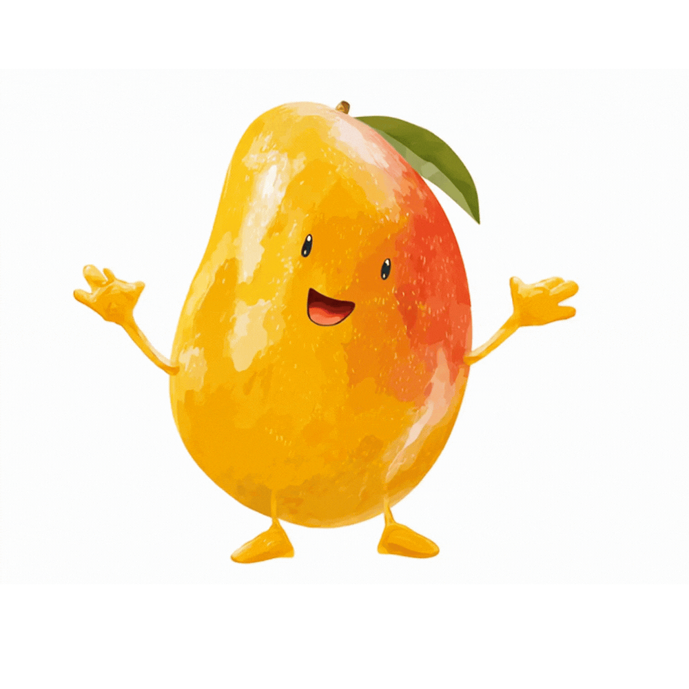 Dancing mango character